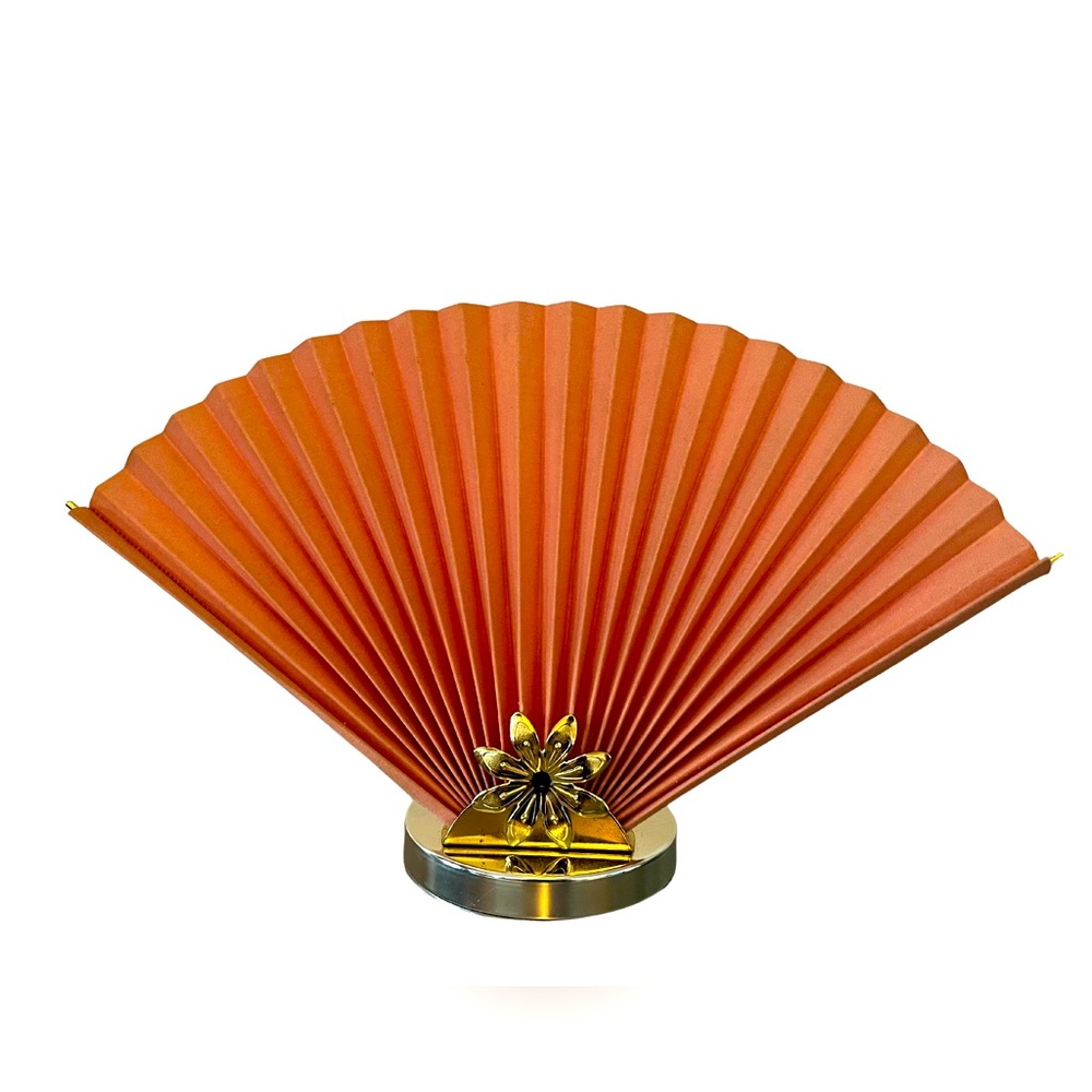 Vintage 1980s Accordion Fan Lamp